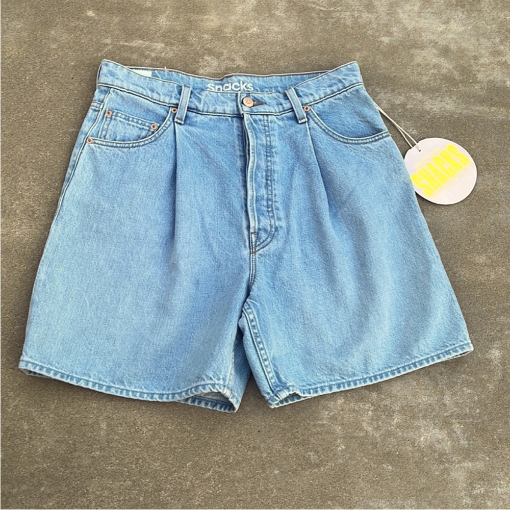 Mother x SNACKS pleated Jean short